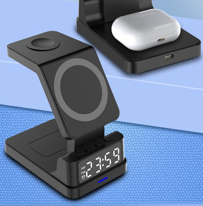 SleekSync 3‑in‑1 Wireless Charging Station with Clock